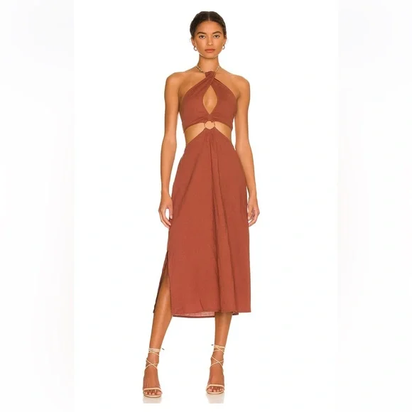 WeWoreWhat | Dresses | We Wore What Shell Halter Midi Dress In Cappuccino | Poshmark WeWoreWhat | Dresses | We Wore What Shell Halter Midi Dress In Cappuccino | Poshmark
